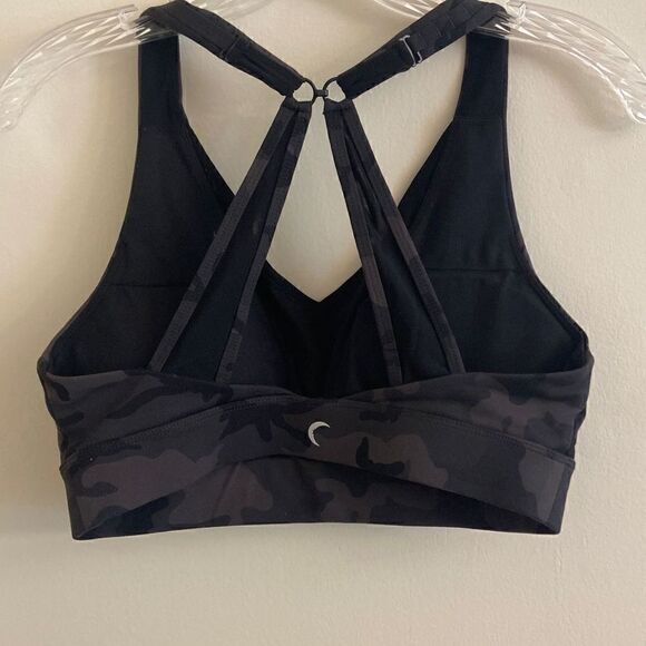 Zyia Active Black Forest Camo with Mesh Adjustable Sports Bra Small - Picture 4 of 6